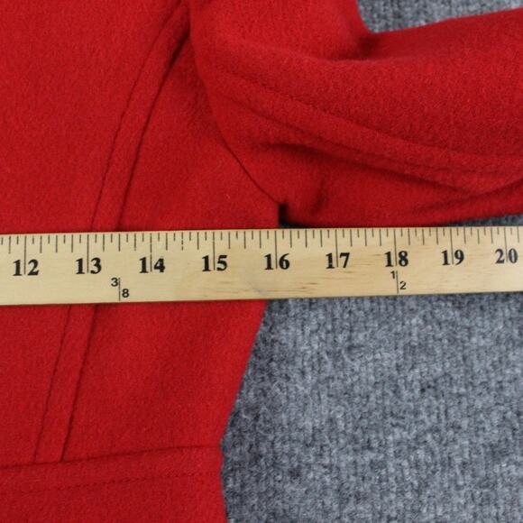 J Crew Coat Womens 00P Lady Day Jeweled Button Wood Blend Red Dress Long Peacoat - Picture 13 of 14